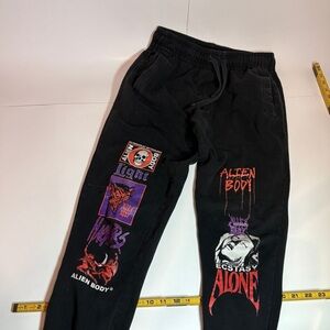 Black Graphic Lil Peep Joggers